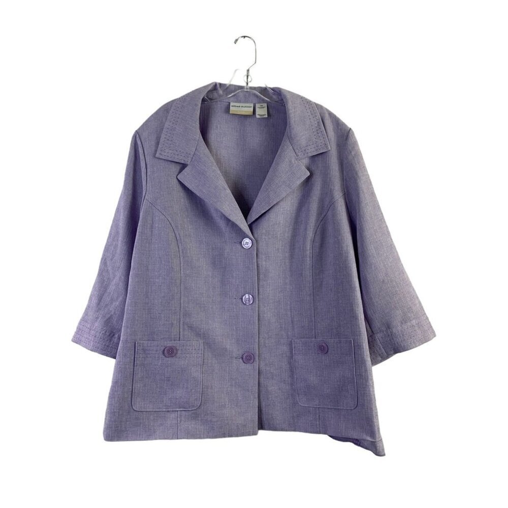 Alfred Dunner Women's Lavender Blazer Top